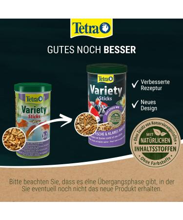 Tetra Pond Variety Sticks - Premium Fish Feed for Healthy Colorful Pond Fish - 4L Bag (600g) - Buy Online on GoSupps.com