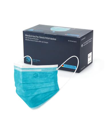 Curt Maria Medical 50 pieces of medical face masks Made in Germany Mundsich