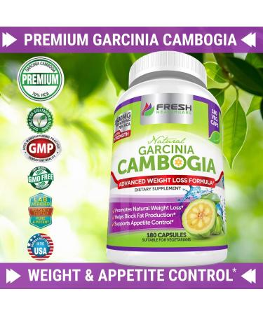 100% Pure Garcinia Cambogia Extract | Natural Appetite Suppressant for Weight Management | Potent 70% HCA Formula for Rapid Fat Loss | Men & Women - Buy Online on GoSupps.com