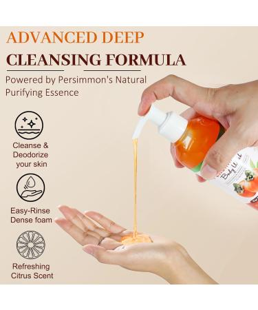 yonisayo Persimmon Body Wash for Old People Smell Deodorant Natural Bar Soap for Smelly Feet Strong Odor Remove - Buy Online on GoSupps.com