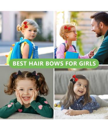 Bekecidi 20 Piece Bow Hair Clips Bowknot Hairpin Threaded Belt Bow Hair Barrettes Hair Styling Decoration Accessories for Girls and Women(Red+Black) - Buy Online on GoSupps.com