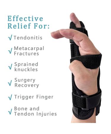 Boxer Break Metacarpal Splint Brace - Adjustable Support for 4th & 5th Finger Injuries Trigger Finger Fractures & Tendonitis - Large Size Universal Fit - Buy Online on GoSupps.com