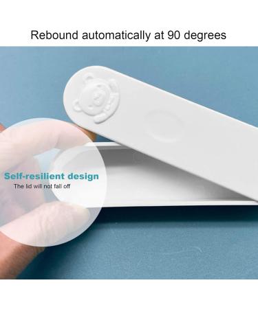 Gloglow Cotton Swab Box - Portable Mini Travel Container for Organizing Swabs | 5.3 x 1.4 x 0.9 Inches - White - Buy Online on GoSupps.com