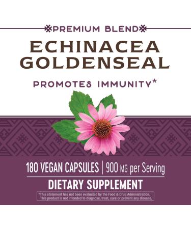 Buy Nature's Way Echinacea Goldenseal 900mg - 180 Vegan Capsules for Immune Support - Buy Online on GoSupps.com
