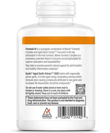 Kyolic Aged Garlic Extract & Curcumin - Inflammation Support - 150 Capsules - Buy Online on GoSupps.com