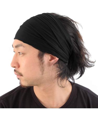 CHARM Headband Men Bandana Women - Headscarf Men Hair Band Men Headband Women Pirate Hairband Men Sport M Black - Buy Online on GoSupps.com