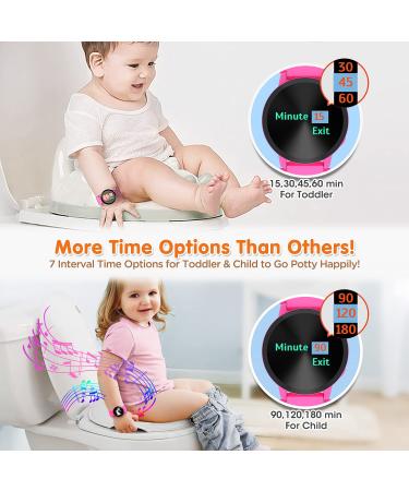 Gimars Potty Training Watch for Boys & Girls | Dual Reminder with Flashing Screen | Easy to Use | Waterproof & Rechargeable | Pink - Buy Online on GoSupps.com