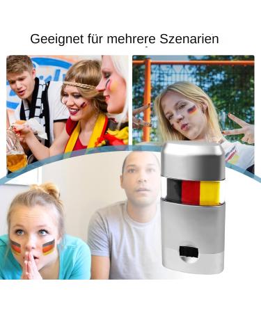  Xinhuju Face Paint Flag Black Red Yellow Face Paint Stick Makeup Pencils Color Eyes Black Eye for Sports Makeup Baseball Softball - Buy Online on GoSupps.com