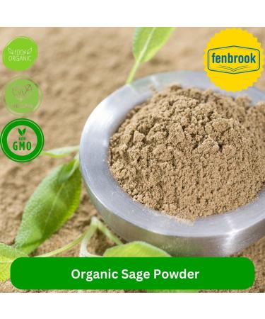 Certified Organic Sage Powder 250g by Fenbrook Organic - Pure and Natural - Buy Online on GoSupps.com