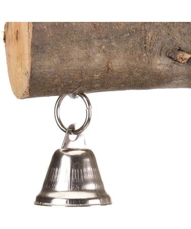 HappyBird Bird Swing with Natural Wooden Perch - Ideal for Parrots & Small Birds | 20x3x20 cm - Buy Online on GoSupps.com