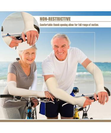8 Pairs Elderly Skin Protector Sleeves | Arm Sleeve for Thin Skin Tear & Bruise Protection | Nude Color - Buy Online on GoSupps.com