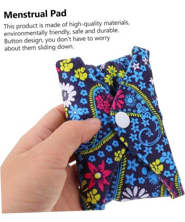 Mama Cloth 6Pcs Washable Menstrual Pads - Reusable Panty Liner Leak-Proof Napkin Charcoal Bamboo Pads - Assorted Colors - Pack of 6 - Buy Online on GoSupps.com