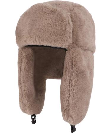MioCloth Faux Fur Winter Earflap Hat | Russian Ushanka Cap with Fur Lining - Buy Online on GoSupps.com