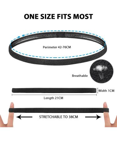 Buy Blooms Elastic Hair Bands for Men Women & Children - 6-Piece Anti-Slip Sports Headbands for Football Yoga & Running - Buy Online on GoSupps.com