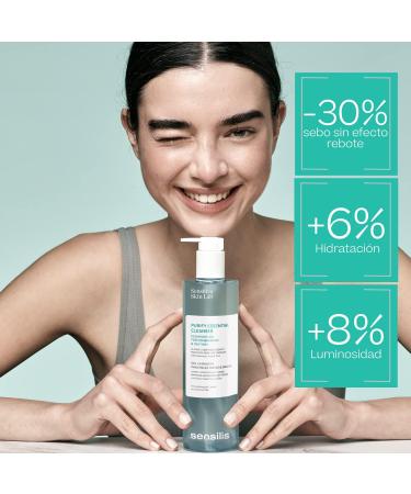 Sensilis - Purify Essential Cleanser Cleansing gel for combination and oily skin with hyaluronic acid and zinc - 400 ml - Buy Online on GoSupps.com