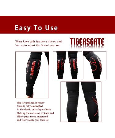TIGERSGATE 4 Pcs Cycling Elbow and Knee Pads for Men and Women - Skating Shin Guards - Buy Online on GoSupps.com