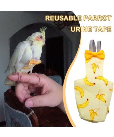 Buy Colorful Parrot Diaper with Fly - Cute Fruit & Flower Patterns for Small to Medium Birds | Washable Cockatoo Clothes - Buy Online on GoSupps.com
