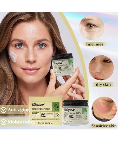 Beef Tallow Cream balm with natural honey contains jojoba oil and vitamin E for face and body 60 g - Buy Online on GoSupps.com