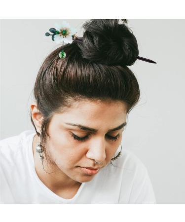 Shop Lurrose Chinese Hair Stick & Pearl Hairpin | Retro Opal Hair Jewelry for Women & Girls - Buy Online on GoSupps.com