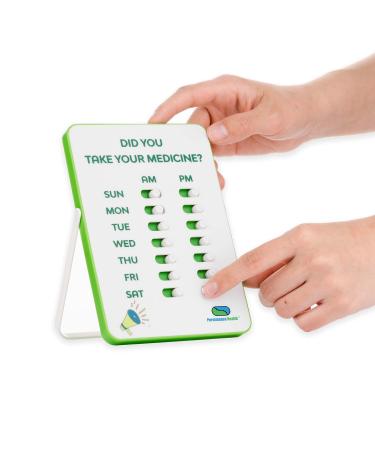 Medication Tracker & Pill Reminder | Visual Reminder Alarm | 7 Day AM PM | Take and Slide | No More Second-guessing or Double-dosing | Perfect for The Elderly (Two Column English)