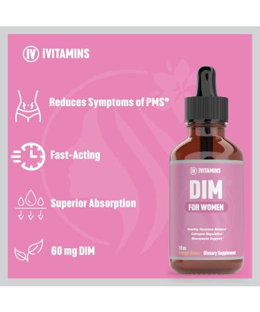 Buy DIM Supplement for Women Estrogen Support Acne Relief | 1 fl oz Orange Flavor | Shop Internationally - Buy Online on GoSupps.com