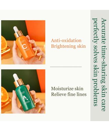 Vitamin C Brightening Serum & Retinol Firming Serum Kit Day-Night Facial Serum Duo Skin Care Set for Glowing & Revitalizing Skin - Buy Online on GoSupps.com