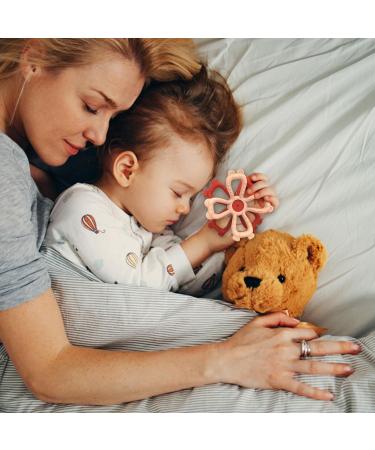 Buy Cartoon Silicone Bite Ring for Newborns - Flexible Heat-Resistant Flower Shape Teether - Ideal for Orphanages & Child Care - Buy Online on GoSupps.com