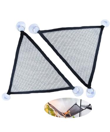 2 Pcs Mesh Reptile Hammocks Lizard Hammock Mesh Lizard Hammock Breathable Reptile Hammock Reptile Hammock Toy Triangular Hanging Net Reptile Hammock for Reptiles Such as Lizards Geckos (30x30x30)