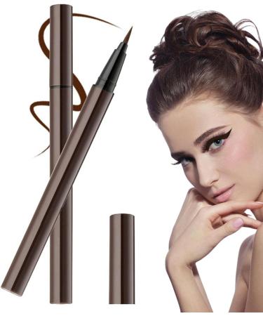 Liquid Eyeliner | Sweatproof Waterproof Eyeliner Liquid | Black Liquid Eyeliner for Long-Lasting Eye Makeup Black Liquid Eye Liner for Women and Makeup Artists Lambo Brown Soft Capillaries - Buy Online on GoSupps.com