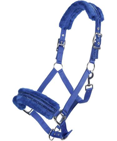 Buy HKM Nylon Halter with Glitter & Fleece Padding - Cornflower Blue for Warmbloods International Shipping Available - Buy Online on GoSupps.com
