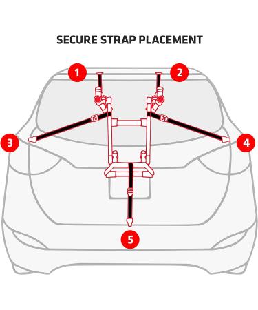Deluxe Trunk Mounted Bike Rack - 2-Bike Capacity - Black - Buy Online on GoSupps.com
