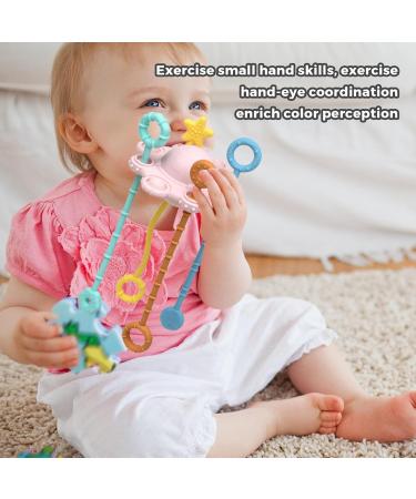 Buy Generic Babies Pulling Spring Authority Spinner Toys | Safe Montessori Sensor Toys for Toddlers - Pink Interactive Play for Early Development - Buy Online on GoSupps.com