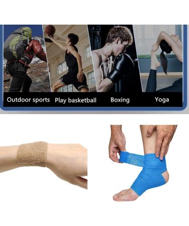 Cohesive Bandage Wrap 2x5 Yards 8 Pack - Self Adherent Vet Tape - Elastic Sports Wrap - Mixed Colors - Buy Online on GoSupps.com