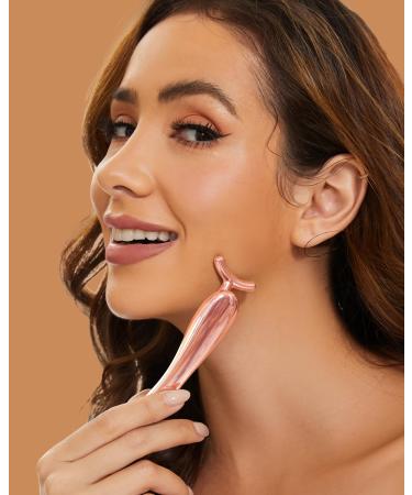 Jade Facial Roller - Real Jade Massager with 3 Interchangeable Heads for Skin Care | Reduce Puffiness & Rejuvenate Skin | Green Jade & Rose Gold Handle - Buy Online on GoSupps.com