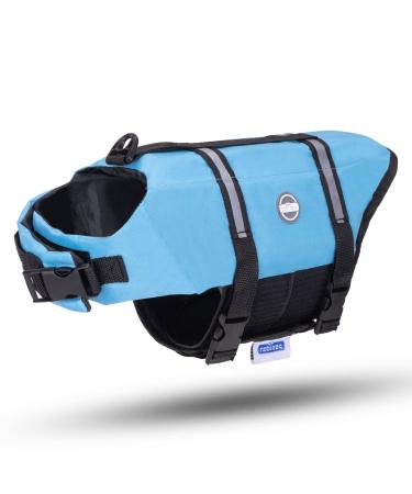 Nobleza - life vest dog adjustable dogs swimming jacket with a rescue handle and reflective dog swimming vest medium dogs with good buoyancy for swimming boating and canoeing blue (m) m blue - Buy Online on GoSupps.com