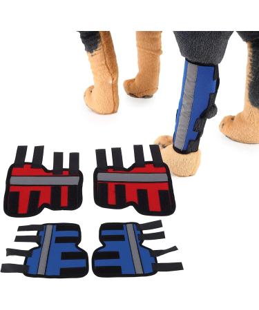 EVTSCAN 1 Pair Supportive Dog Leg Braces Reflective Designed Dog Front Leg Protector for Injury/Sprains/Instability/Anthritis(L-Blue) L Blue - Buy Online on GoSupps.com