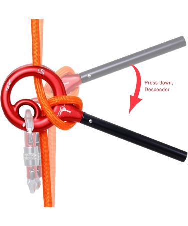 AOKWIT 9 Rescue Figure  Upgrade 8 Descender Climbing Gear Downhill Equipment Easy Operation Rigging Plate Aluminum Alloy Rigging Plate for Rock Climbing Belaying and Rappeling Device Red - Buy Online on GoSupps.com
