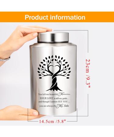 Tree of Life Large Cremation Memorial Urn for Human Ashes - Family Tree Adult Burial Urn with Velvet Bag - Buy Online on GoSupps.com