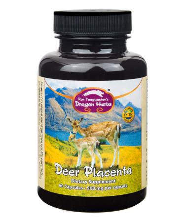 Dragon Herbs Deer Placenta 500 mg 60 Capsules