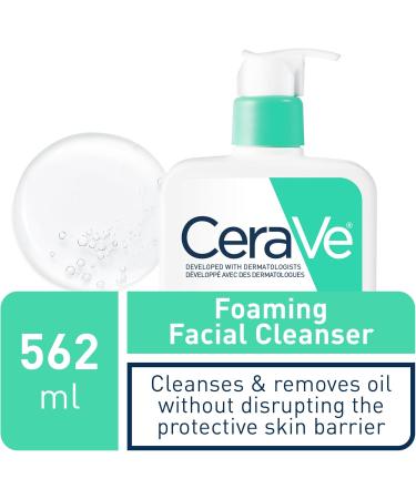 CeraVe FOAMING Face Cleanser Gentle Face Wash with Hyaluronic Acid Niacinamide Ceramides. Makeup Remover for oily skin won t clog pores. Oil & sebum control. Non-Comedogenic Sensitive Skin Men & Women 562ML Foaming Cleanser - 562 ml 562 ml (Pack of 1) - Buy Online on GoSupps.com