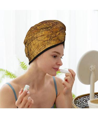 Vintage Map Microfiber Hair Towel | Soft Super Absorbent Hair Wrap for Long Curly & Thick Hair | Quick Dry Coral Velvet Cap for Women - Buy Online on GoSupps.com