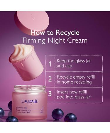 Caudalie Resveratrol-Lift Retinol Alternative Firming Night Cream Moisturizer Refillable - 50 mL Refillable Jar - 50 mL - Buy Online on GoSupps.com