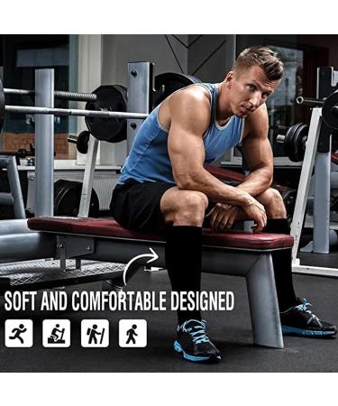 Surgical Compression Socks for Women & Men - 2 Pairs, 20-25 mmHg, Knee High - Black, for Running, Travel, Nursing, Pregnancy - Buy Online on GoSupps.com