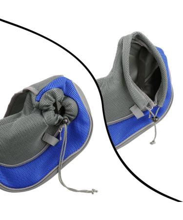 BIGWING Transport Bag for Dogs & Cats - Stylish Shoulder Carrier for Small Pets - Durable Linen Pet Tote in Blue - Buy Online on GoSupps.com
