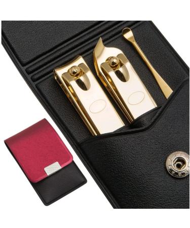 Manicure Set Pedicure Nail Art Tools Home Travel Beauty Tools Gold Nail Clippers Care Set in Leather Box Nail Art Tools (Black/Red) Manicure Nail Clippers Kit - Buy Online on GoSupps.com
