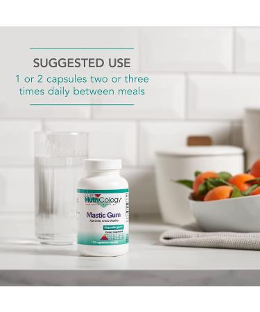 Nutricology Mastic Gum Capsules - 120 Vegetarian Capsules for Digestive Health - Buy Online on GoSupps.com