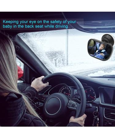 360 Degree Adjustable Baby Car Mirror for Rear View | Shatterproof, Sucker & Clip | Keep Child in Sight Safely | Family Car Kids Supplies - Buy Online on GoSupps.com