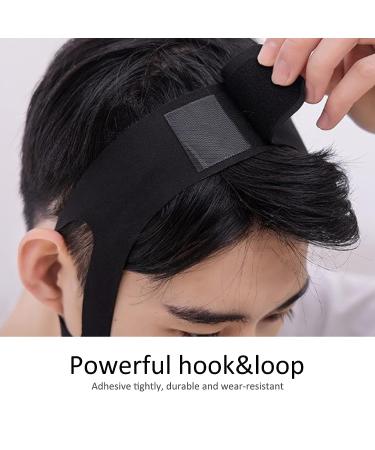 Men V Line Double Chin Reducer - Reusable Elastic Face Slimming Strap | Chin Up Patch for Contour Tightening and Firming - Black - Buy Online on GoSupps.com