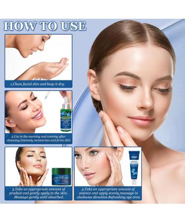 Znnhnn Blue Gentian Set of 3 Organic Firming Night Cream Organic AntiWrinkle Serum and AntiWrinkle Eye & Lip Care Blue Gentian & Edelweiss AntiAging Cream for Women - Buy Online on GoSupps.com