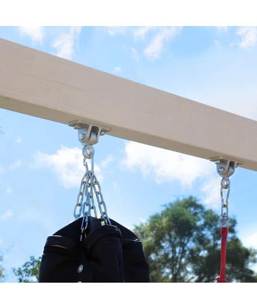 BETOOLL 2400lb Capacity Heavy Duty Swing Hangers Set of 2 - Indoor Outdoor Hanging Snap Hooks Silver - Buy Online on GoSupps.com